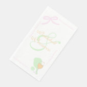 Pickleball and Prosecco Bridal Shower Serviette (Ecke)