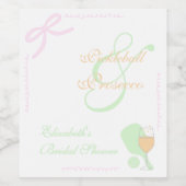 Pickleball and Prosecco Bridal Shower Weinetikett (Einzelnes Label)