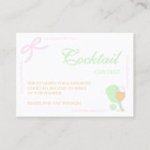 Pickleball and Prosecco Cocktail Contest Begleitkarte (Vorderseite)