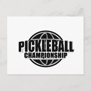 Pickleball-Ankündigungskartendesign schwarz und we Ankündigungspostkarte