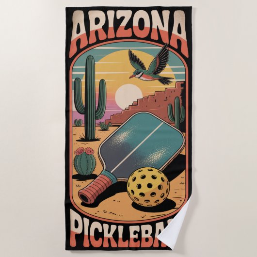 Pickleball ARIZONA PICKLEBALL Desert Strandtuch (Vorderseite)