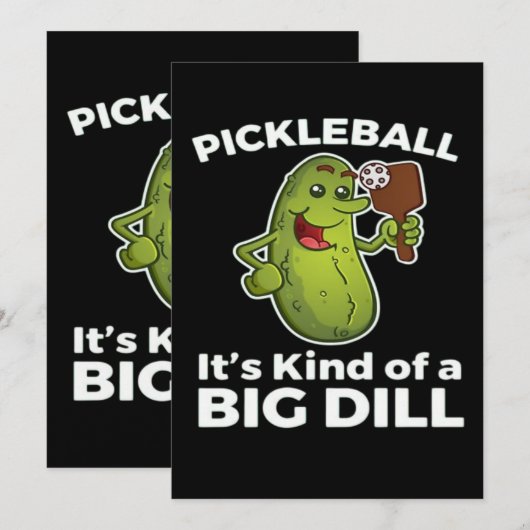 Pickleball-Art eines großen Todes Einladung (Vorne/Hinten)
