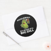 Pickleball-Art eines großen Todes Runder Aufkleber (Umschlag)