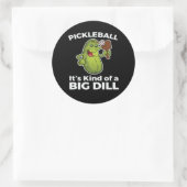 Pickleball-Art eines großen Todes Runder Aufkleber (Tasche)