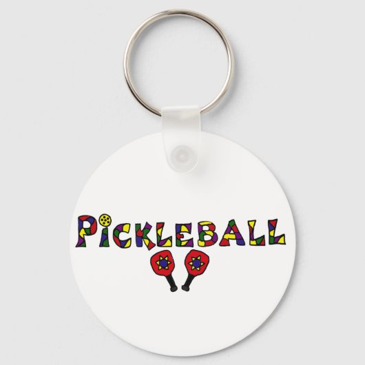 Pickleball Art Letters Schlüsselanhänger (Vorderseite)
