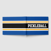 PICKLEBALL Athletic Navy Blue Black Racing Stripes Gästebuch (Voll)