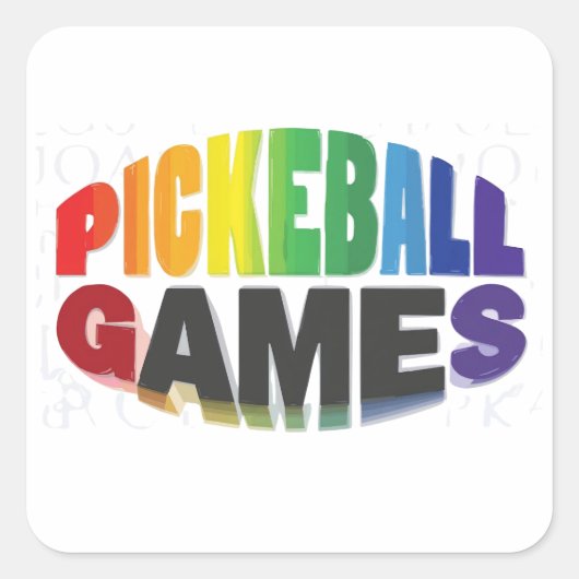 Pickleball-Aufkleber Quadratischer Aufkleber (Vorderseite)