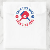 Pickleball-Aufkleber Runder Aufkleber (Tasche)