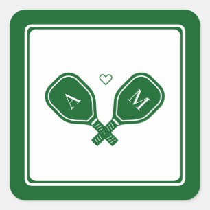 Pickleball Bachelorette Quadratischer Aufkleber