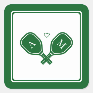 Pickleball Bachelorette Quadratischer Aufkleber