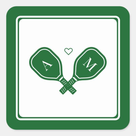Pickleball Bachelorette Quadratischer Aufkleber (Vorderseite)