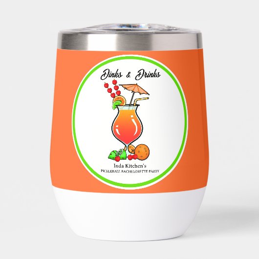 Pickleball Bachelorette Wedding Dinks & Drinks (Vorderseite)