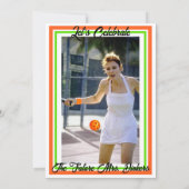 Pickleball Bachelorette Wedding Dinks & Drinks Einladung (Rückseite)