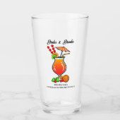 Pickleball Bachelorette Wedding Dinks & Drinks Glas (Vorderseite)
