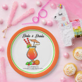 Pickleball Bachelorette Wedding Dinks & Drinks Pappteller (Party)