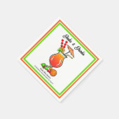 Pickleball Bachelorette Wedding Dinks & Drinks Serviette (Ecke)