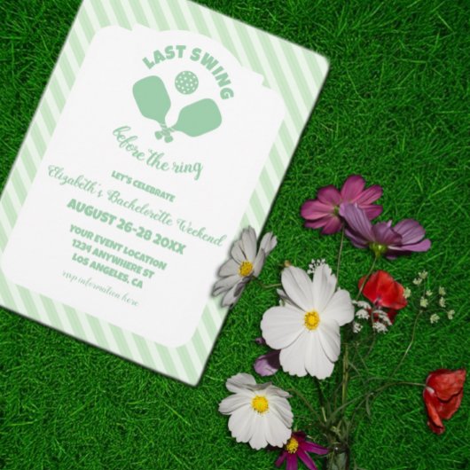 Pickleball Bachelorette Weekend Einladung