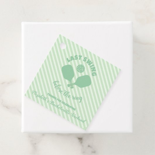 Pickleball Bachelorette Weekend Geschenkanhänger (Beispiel)