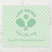 Pickleball Bachelorette Weekend Schaumweinetikett (Einzelnes Label)