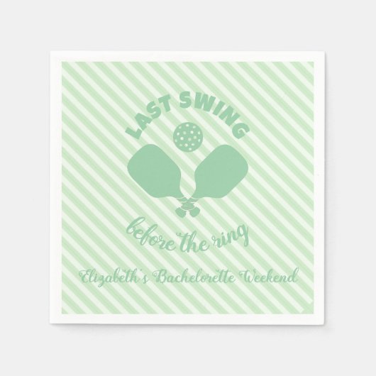 Pickleball Bachelorette Weekend Serviette (Vorderseite)