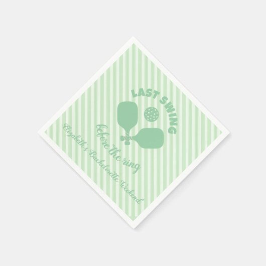 Pickleball Bachelorette Weekend Serviette (Ecke)