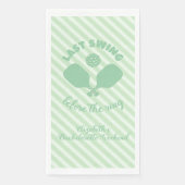 Pickleball Bachelorette Weekend Serviette (Vorderseite)