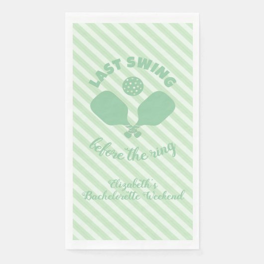 Pickleball Bachelorette Weekend Serviette (Vorderseite)