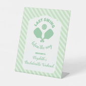 Pickleball Bachelorette Weekend Sockelschild (Vorderseite)