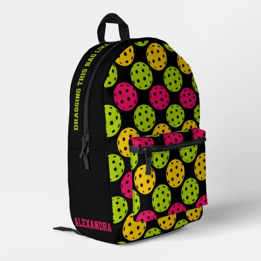 Pickleball-Backpack Bedruckter Rucksack (Rückseitige Ecke links)