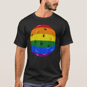 Pickleball Ball in Regenbogenflagge Sport Player G T-Shirt