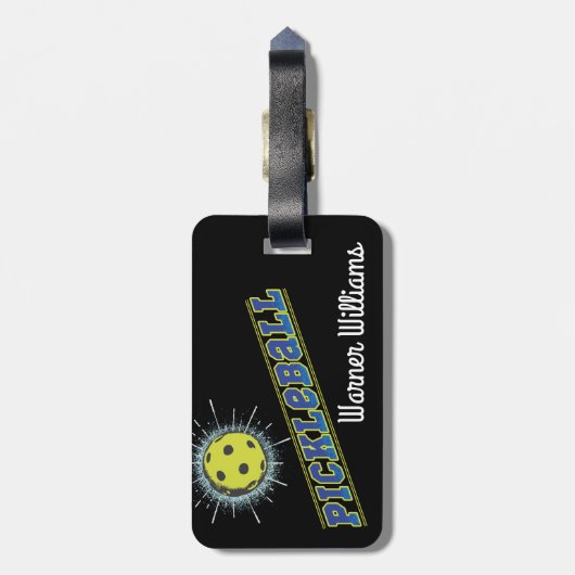 Pickleball Ball mit Gepäckanhänger (Rückseite vertikal)