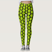 Pickleball-Ball-Muster Leggings (Vorderseite)