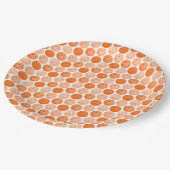 Pickleball Ball, Orange Pickleball Balls auf Weiß Pappteller (Schrägansicht)