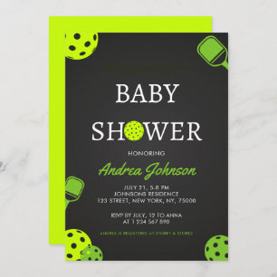 Pickleball Ball Paddle Sports Theme Kinderdusche Save The Date