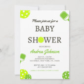 Pickleball Ball Paddle Sports Theme Kinderdusche Save The Date (Vorderseite)