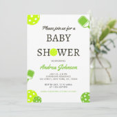 Pickleball Ball Paddle Sports Theme Kinderdusche Save The Date (Stehend Vorderseite)