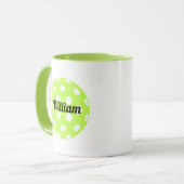 Pickleball Ball Personalisiert Name Green Tasse (Vorderseite Links)