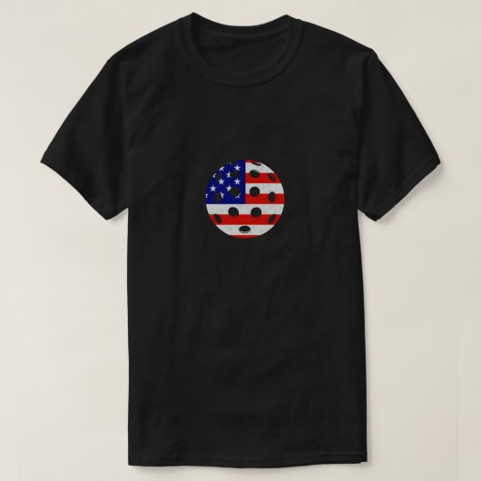 "PICKLEBALL BALL USA 🎾 🇺 🇸, Pickleball T-Shirt (Design vorne)