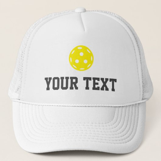 Pickleball Baller Funny Custom Text Name Truckerkappe (Vorderseite)