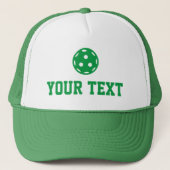Pickleball Baller Funny Custom Text Name Truckerkappe (Vorderseite)