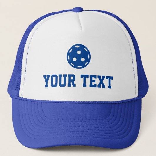 Pickleball Baller Funny Custom Text Name Truckerkappe (Vorderseite)