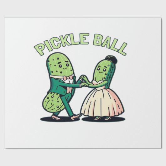 Pickleball Ballroom Dancing Geschenkpapier (Flach)