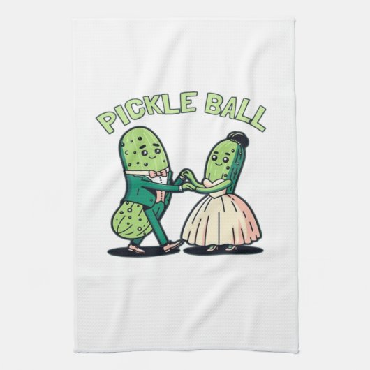 Pickleball Ballroom Dancing Geschirrtuch (Vertikal)