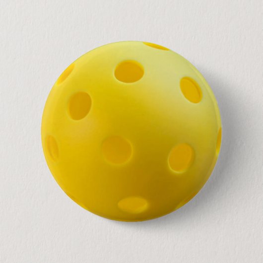 Pickleball Balls - Gelber Pickleball-Button Button (Vorderseite)