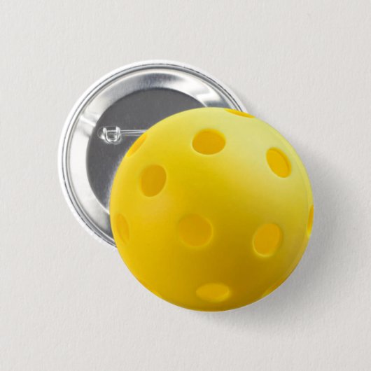 Pickleball Balls - Gelber Pickleball-Button Button (Vorne & Hinten)