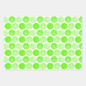 Pickleball Balls - Grün, Orange und Gelb Party Geschenkpapier Set (Vorderseite)