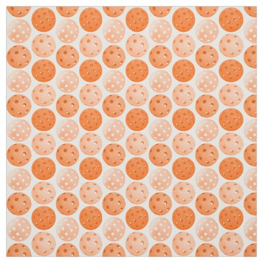 Pickleball Balls - Orange Pickleballs auf Weiß Stoff (Muster)