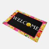 Pickleball-Balls und Honeycombs, willkommen Fußmatte (Schrägansicht)