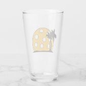 Pickleball Beach Sunset Glas (Rückseite)