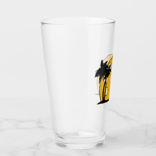 Pickleball Beach Sunset Glas (Rechts)